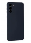Mey İthalat®  Samsung Galaxy S21 Plus Kılıf Nano içi Kadife Silikon - Lacivert