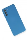 Mey İthalat®  Samsung Galaxy S21 Plus Kılıf Nano içi Kadife Silikon - Mavi