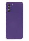Mey İthalat®  Samsung Galaxy S21 Plus Kılıf Nano içi Kadife Silikon - Mor
