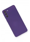 Mey İthalat®  Samsung Galaxy S21 Plus Kılıf Nano içi Kadife Silikon - Mor