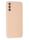 Mey İthalat®  Samsung Galaxy S21 Plus Kılıf Nano içi Kadife Silikon - Pudra