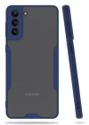 Mey İthalat®  Samsung Galaxy S21 Plus Kılıf Platin Silikon - Lacivert