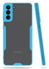 Mey İthalat®  Samsung Galaxy S21 Plus Kılıf Platin Silikon - Mavi
