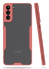 Mey İthalat®  Samsung Galaxy S21 Plus Kılıf Platin Silikon - Pembe