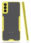 Mey İthalat®  Samsung Galaxy S21 Plus Kılıf Platin Silikon - Sarı