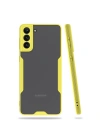Mey İthalat®  Samsung Galaxy S21 Plus Kılıf Platin Silikon - Sarı