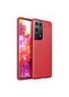 Mey İthalat®  Samsung Galaxy S21 Ultra Kılıf Auto Focus Kapak - Kırmızı