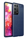 Mey İthalat®  Samsung Galaxy S21 Ultra Kılıf Auto Focus Kapak - Lacivert