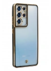 Mey İthalat®  Samsung Galaxy S21 Ultra Kılıf Liva Lens Silikon - Siyah