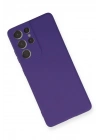 Mey İthalat®  Samsung Galaxy S21 Ultra Kılıf Nano içi Kadife Silikon - Mor