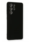 Mey İthalat®  Samsung Galaxy S21 Ultra Kılıf Nano içi Kadife Silikon - Siyah