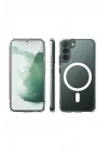 Mey İthalat®  Samsung Galaxy S22 Plus Kılıf Magneticsafe Şeffaf Silikon - Şeffaf