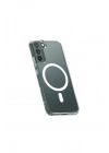Mey İthalat®  Samsung Galaxy S22 Plus Kılıf Magneticsafe Şeffaf Silikon - Şeffaf