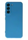 Mey İthalat®  Samsung Galaxy S22 Plus Kılıf Nano içi Kadife Silikon - Mavi