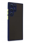 Mey İthalat®  Samsung Galaxy S22 Ultra Kılıf Montreal Silikon Kapak - Lacivert