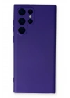 Mey İthalat®  Samsung Galaxy S22 Ultra Kılıf Nano içi Kadife Silikon - Mor