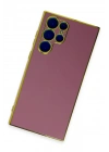 Mey İthalat®  Samsung Galaxy S22 Ultra Kılıf Volet Silikon - Kırmızı