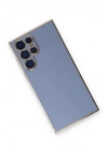 Mey İthalat®  Samsung Galaxy S22 Ultra Kılıf Volet Silikon - Mavi