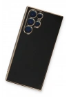 Mey İthalat®  Samsung Galaxy S22 Ultra Kılıf Volet Silikon - Siyah