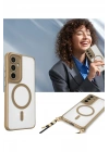 Mey İthalat®  Samsung Galaxy S23 FE Kılıf Enka Magsafe Silikon Kılıf - Şeffaf