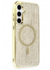 Mey İthalat®  Samsung Galaxy S23 Kılıf Helen Magsafe Kapak - Gold