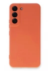 Mey İthalat®  Samsung Galaxy S23 Kılıf Nano içi Kadife Silikon - Turuncu