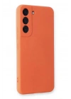 Mey İthalat®  Samsung Galaxy S23 Kılıf Nano içi Kadife Silikon - Turuncu