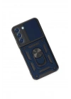 Mey İthalat®  Samsung Galaxy S23 Kılıf Pars Lens Yüzüklü Silikon - Lacivert