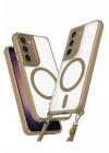 Mey İthalat®  Samsung Galaxy S23 Plus Kılıf Enka Magsafe Silikon Kılıf - Desert