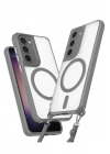 Mey İthalat®  Samsung Galaxy S23 Plus Kılıf Enka Magsafe Silikon Kılıf - Titan Gri