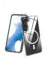 Mey İthalat®  Samsung Galaxy S23 Plus Kılıf Magneticsafe Şeffaf Silikon - Şeffaf