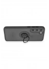 Mey İthalat®  Samsung Galaxy S23 Plus Kılıf Montreal Yüzüklü Silikon Kapak - Siyah