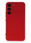 Mey İthalat®  Samsung Galaxy S23 Plus Kılıf Nano içi Kadife Silikon - Kırmızı
