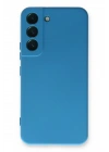 Mey İthalat®  Samsung Galaxy S23 Plus Kılıf Nano içi Kadife Silikon - Mavi