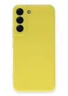 Mey İthalat®  Samsung Galaxy S23 Plus Kılıf Nano içi Kadife Silikon - Sarı