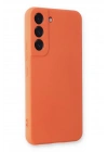 Mey İthalat®  Samsung Galaxy S23 Plus Kılıf Nano içi Kadife Silikon - Turuncu