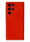 Mey İthalat®  Samsung Galaxy S23 Ultra Kılıf Nano içi Kadife Silikon - Kırmızı