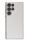 Mey İthalat®  Samsung Galaxy S23 Ultra Kılıf Volet Silikon - Beyaz