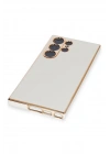 Mey İthalat®  Samsung Galaxy S23 Ultra Kılıf Volet Silikon - Beyaz