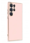 Mey İthalat®  Samsung Galaxy S23 Ultra Kılıf Volet Silikon - Pembe