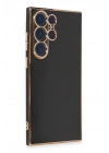 Mey İthalat®  Samsung Galaxy S23 Ultra Kılıf Volet Silikon - Siyah