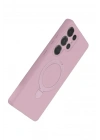 Mey İthalat®  Samsung Galaxy S23 Ultra Regal Magsafe Standlı Kapak - Açık Pembe
