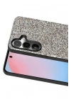 Mey İthalat®  Samsung Galaxy S24 Bright Simli Kapak - Gümüş