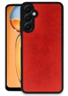 Mey İthalat®  Samsung Galaxy S24 FE Kılıf Aras Deri Kapak - Kırmızı