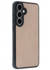 Mey İthalat®  Samsung Galaxy S24 FE Kılıf Aras Deri Kapak - Pudra