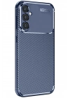 Mey İthalat®  Samsung Galaxy S24 FE Kılıf Auto Focus Karbon Kapak - Lacivert