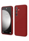 Mey İthalat®  Samsung Galaxy S24 FE Kılıf First Silikon - Kırmızı