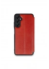 Mey İthalat®  Samsung Galaxy S24 FE Kılıf Flip Cover - Kırmızı