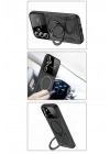 Mey İthalat®  Samsung Galaxy S24 FE Kılıf Joy Lens Standlı Kapak - Mor