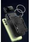 Mey İthalat®  Samsung Galaxy S24 FE Kılıf Joy Lens Standlı Kapak - Mor